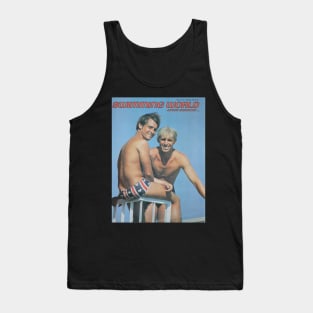 SWIMMING WORLD Junior Swimmer - Vintage Physique Muscle Male Model Magazine Cover Tank Top